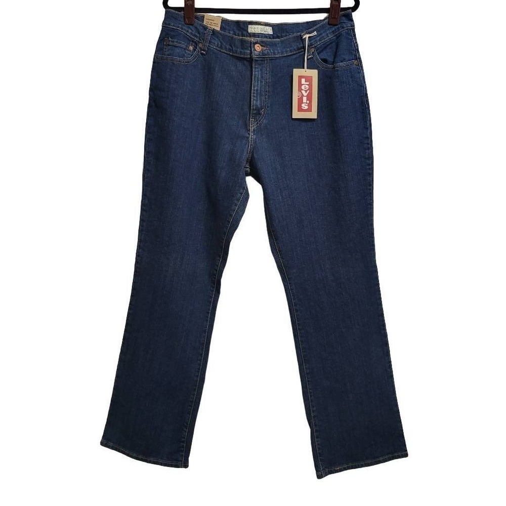 Levis Womens 550 Relaxed Bootcut Jeans Dark Wash New With Tags Size 16